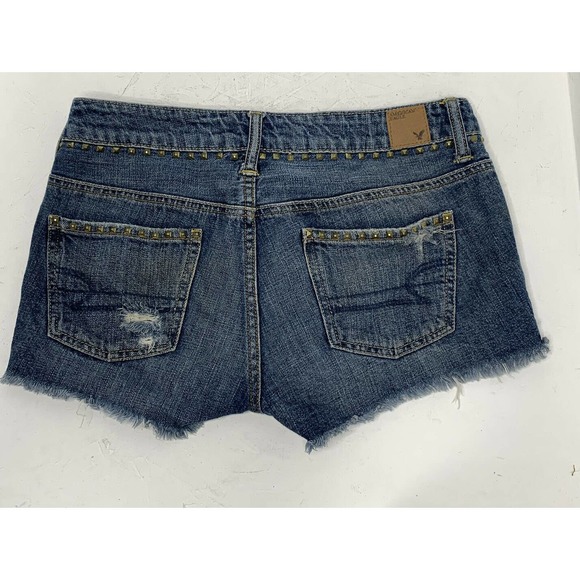 AMERICAN EAGLE Embellished Cut Off Jean Shorts 2 - Picture 2 of 10